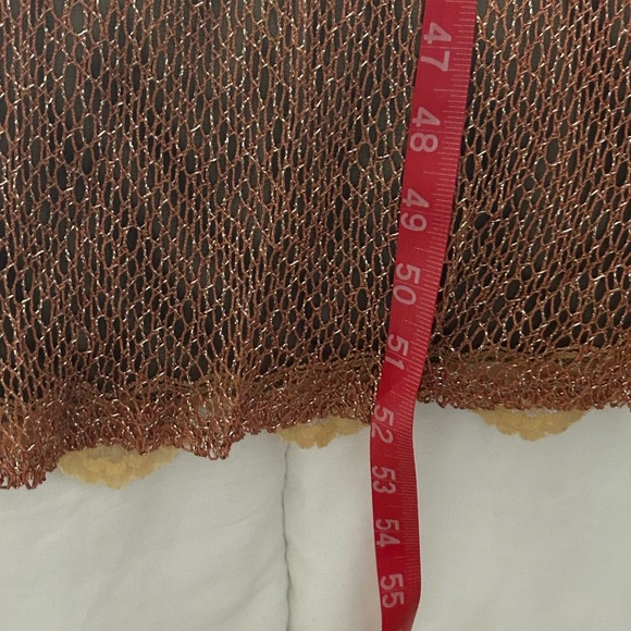 Vintage Bronze Damianou Mesh Metallic Evening Dress. - Picture 5 of 9